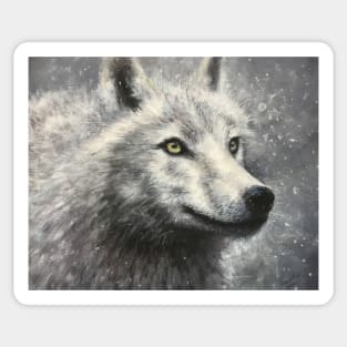 Whitey the Winter Wolf Sticker